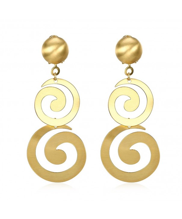 Womens Linear Swirl French Earrings