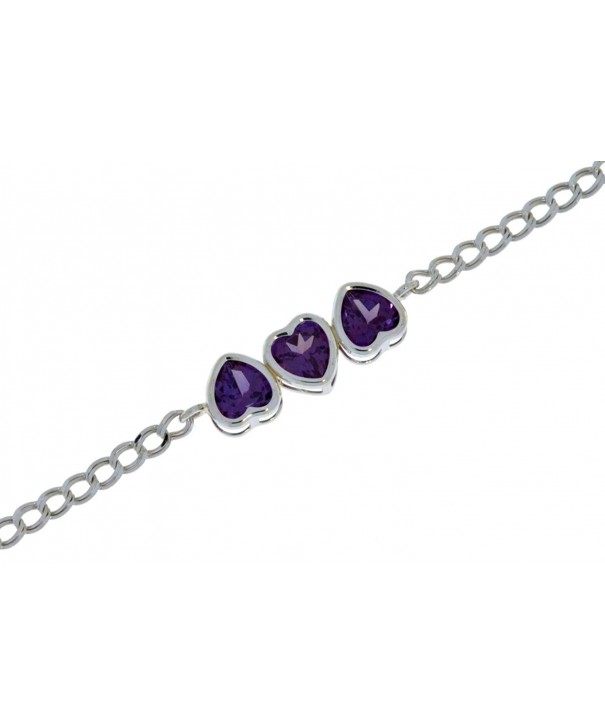 Created Alexandrite Bracelet Sterling Rhodium