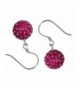 TTjewelry Sterling Zirconia Earrings Purple Red