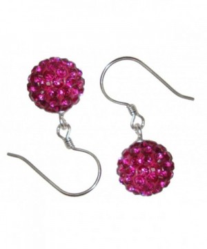 TTjewelry Sterling Zirconia Earrings Purple Red