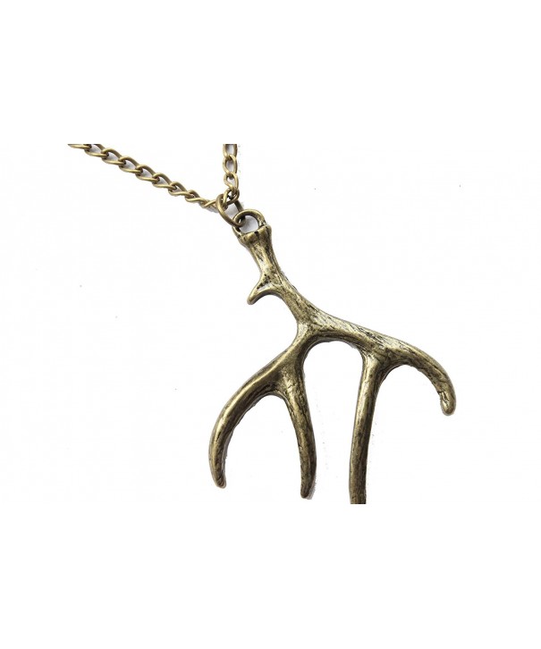 Bronze Antler Necklace Hunting Jewelry