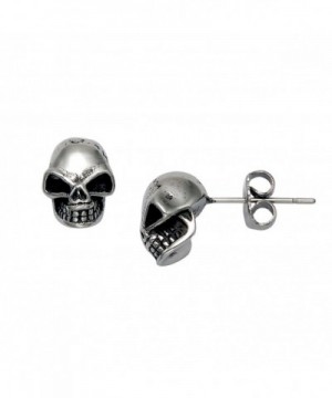 Stainless Steel Skull Stud Earrings