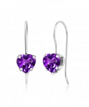 Purple Amethyst Sterling 5 prong Earrings