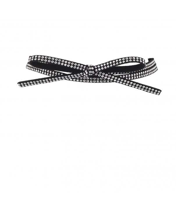 Lux Accessories Silvertone Studded Choker