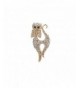 Lux Accessories Goldtone Bling Brooch