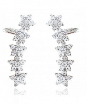 Boderier Earring Crystal Flowers Hypoallergenic