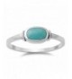 Womens Simulated Turquoise Sterling Silver