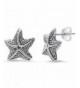 Starfish Earrings Sterling Nautical Jewelry
