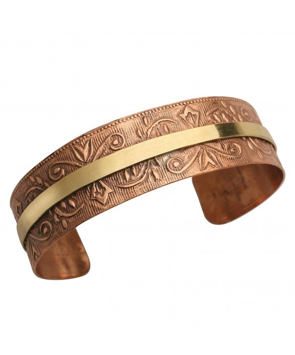 Womens Chic Copper Washed Cuff Bracelet