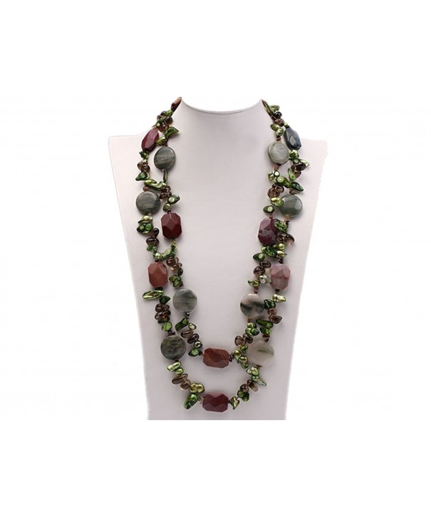 JYX Freshwater Pearl Gemstone Necklace