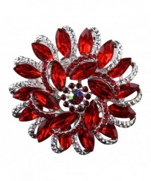 Holiday Ailer Rhinestone Brooches Wedding Red