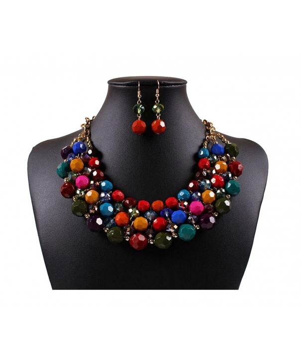 Lanue Bohemian Statement Necklace Multicolor