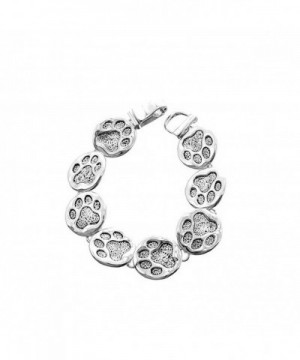 Antiqued Silver Linked Print Bracelet
