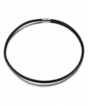 Leather Necklace Womens Fashion Titanium