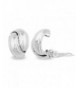 JanKuo Jewelry Rhodium Polished Earrings