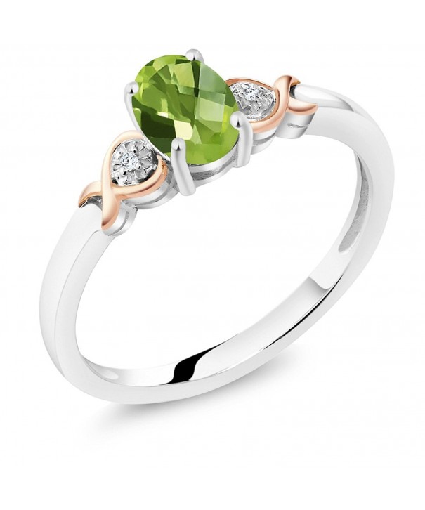 Sterling Silver Peridot Diamond Available