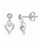 Sterling Silver Simulated Rhodium Earrings