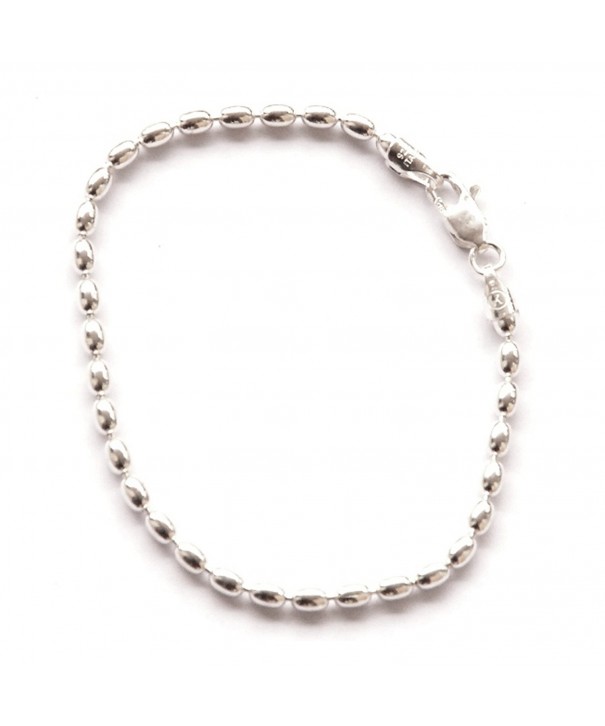 Sterling Silver 9 inch Charleston Anklet