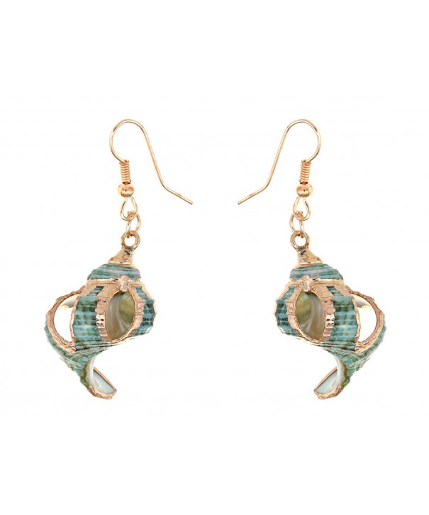 Alilang Womens Seashell Earrings Golden