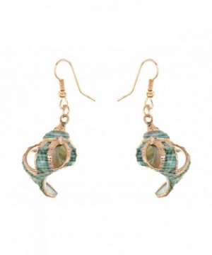 Alilang Womens Seashell Earrings Golden