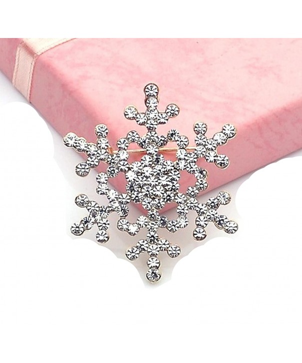 BESSKY Crystal Rhinestone Snowflake Winter