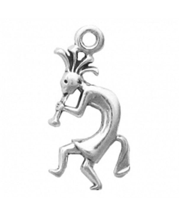 Sterling Silver Playing Kokopelli Facing