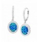 Created Earrings Zirconia Sterling Silver