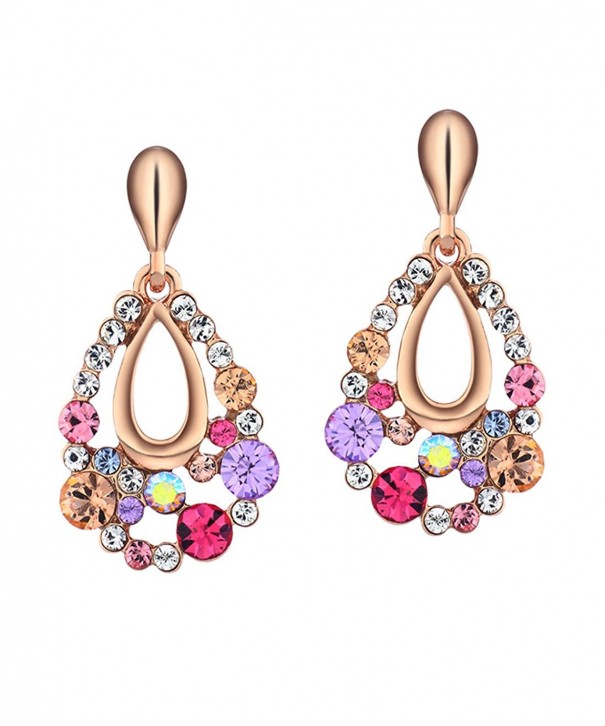 Neoglory Jewelry Multicolor Rhinestone Earrings