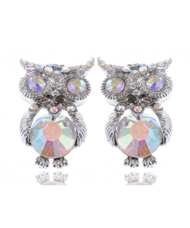 Alilang Silvery Iridescent Small Earrings