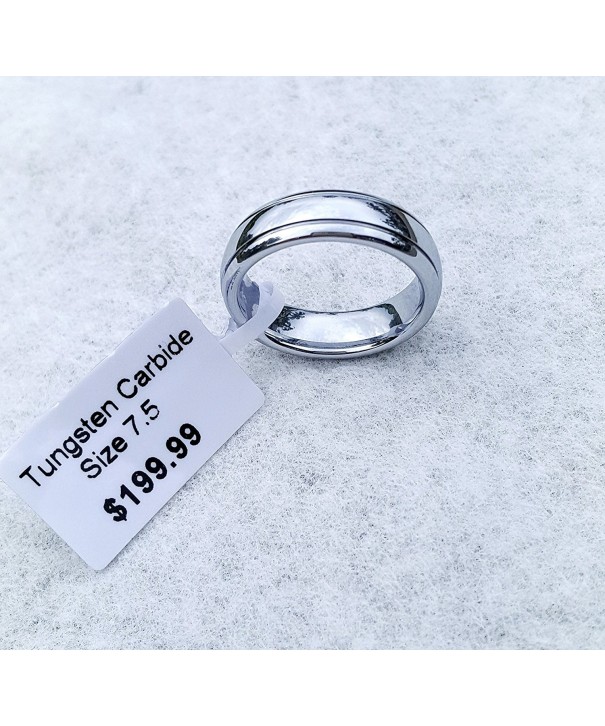 Polished Tungsten Wedding Grooved Quality