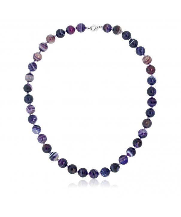 Inch Purple Agate Necklace Bracelet