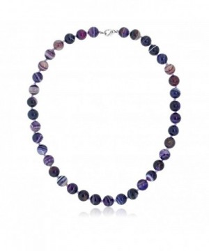 Inch Purple Agate Necklace Bracelet