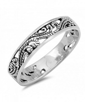 Filigree Fashion Stackable Sterling Silver