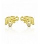 10K Gold Elephant With CZ