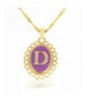 Personalized 24 Karat Initial Leather Necklace