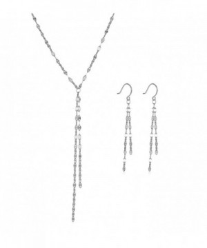 Sterling Silver Tassel Necklace Earrings