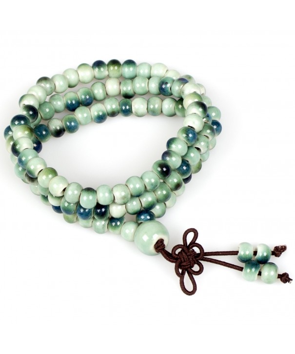 Handmade Porcelain Buddhist Bracelet Necklace
