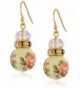 1928 Jewelry Floral Beaded Earrings