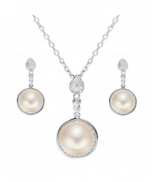 EleQueen Sterling Freshwater Cultured Necklace