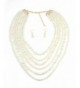 Simulated Pearl Fashion Necklace Earring
