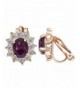 Yoursfs Earrings Purple Crystal zirconia