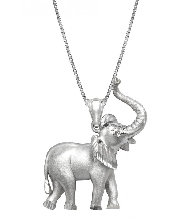 Sterling Silver Elephant Necklace Pendant