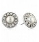 1928 Jewelry Silver Tone Simulated Earrings