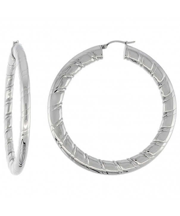 Stainless Earrings Stripe Pattern Weightt