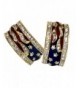 Red White Blue Hoop Earrings