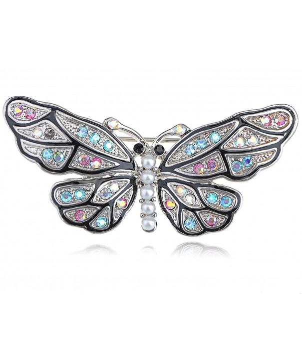 Mosaic Multicolor Crystal Rhinestone Butterfly