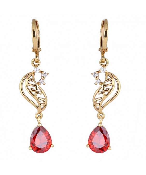 YAZILIND Elegant Teardrop Zirconia Earrings