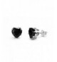 Sterling Silver Black Zirconia Earrings