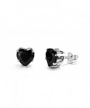 Sterling Silver Black Zirconia Earrings