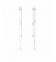 Rhodium Sterling Zirconia Chandelier Earrings